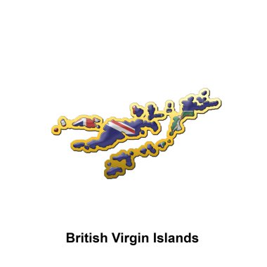 British Virgin Islands metal pin badge clipart