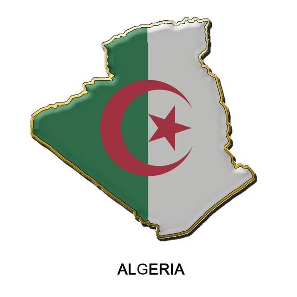 अल्जेरिया धातू पिन बॅज — स्टॉक फोटो, इमेज
