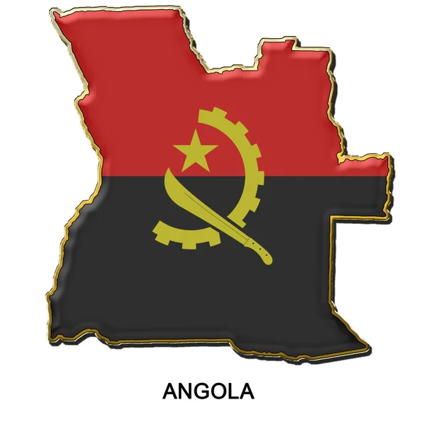 Insignia de perno de metal Angola —  Fotos de Stock