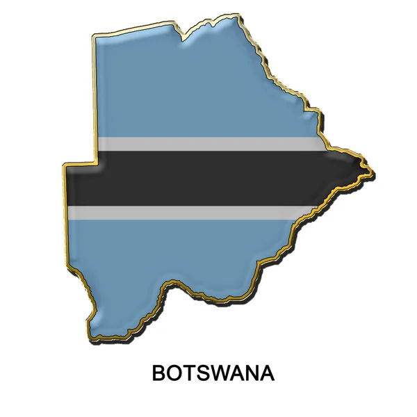 Emblema de pino de metal Botswana — Fotografia de Stock