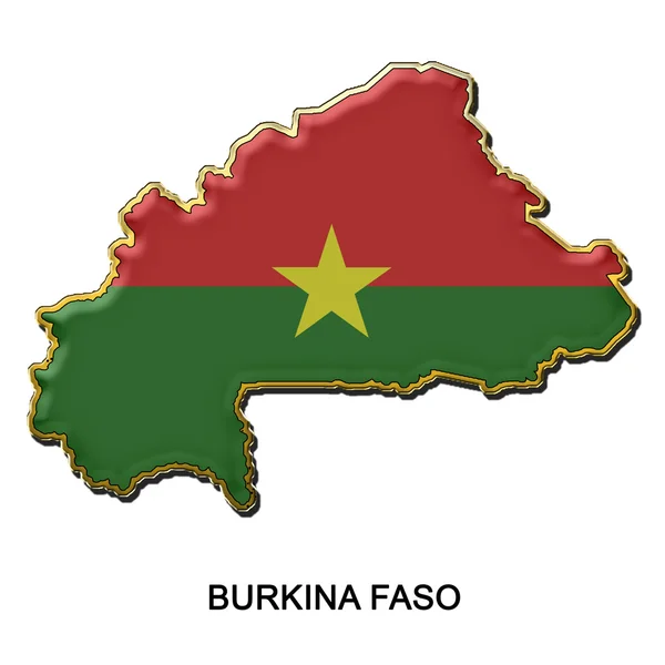 Металлический значок Буркина-Фасо — стоковое фото