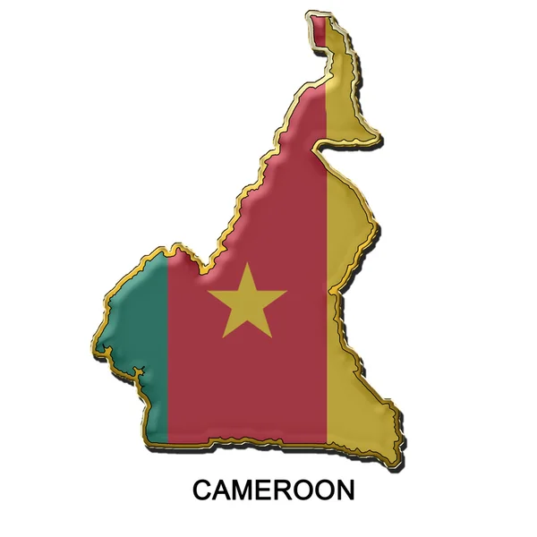 Badge broche métal Cameroun — Photo