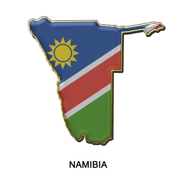 Distintivo de pino de metal da Namíbia — Fotografia de Stock