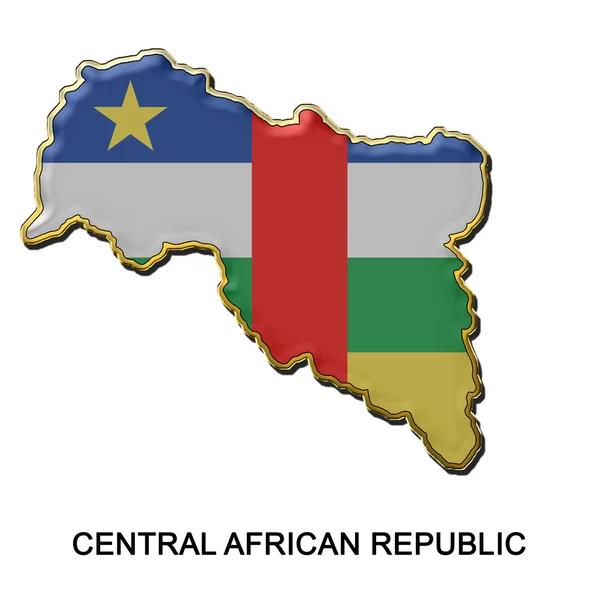 Středoafrická republika kovový čep odznak — Stock fotografie