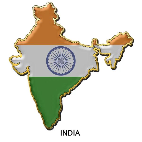 India metalen pin badge — Stockfoto