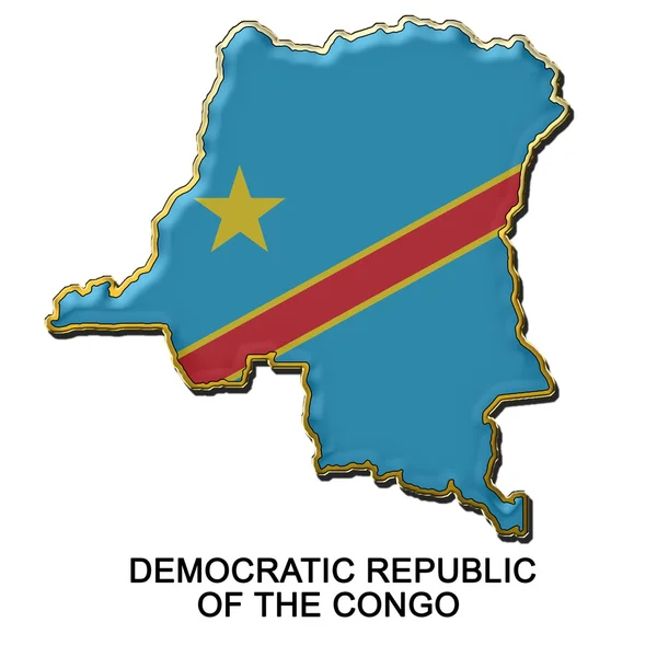 Demokratická republika Kongo odznak — Stock fotografie