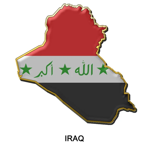 Odznaka pin metalu Iraku — Zdjęcie stockowe