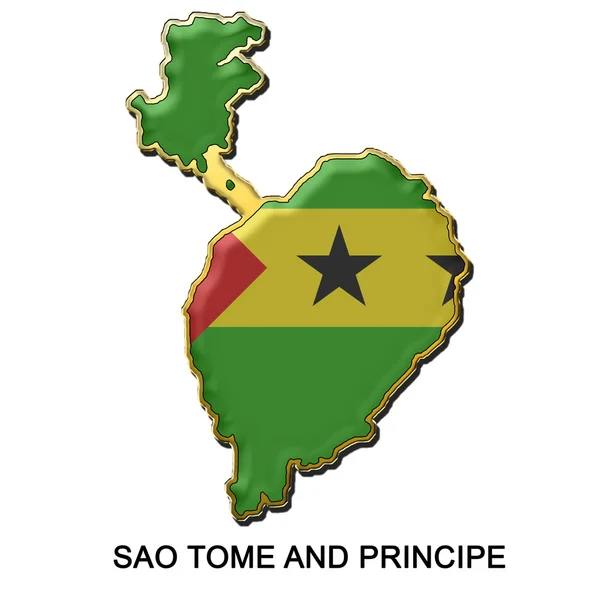 Insigne de broche métallique Sao Tomé-et-Principe — Photo