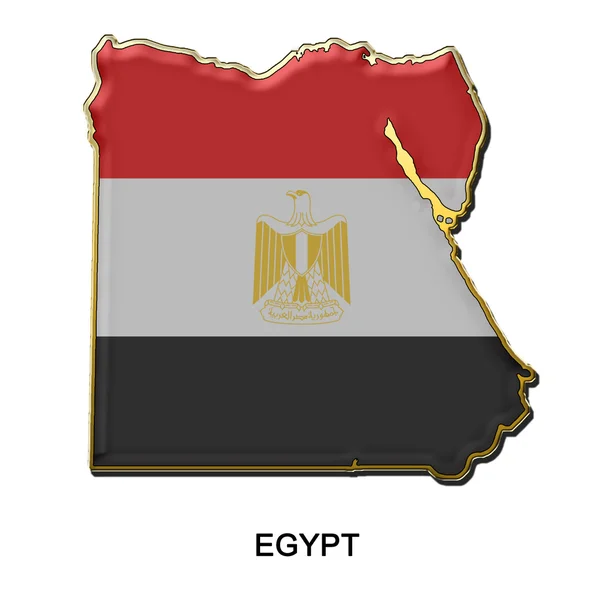 Egypt kovový čep odznak — Stock fotografie
