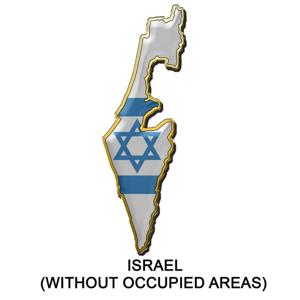 Izrael 1 fém kitűző jelvény — Stock Fotó