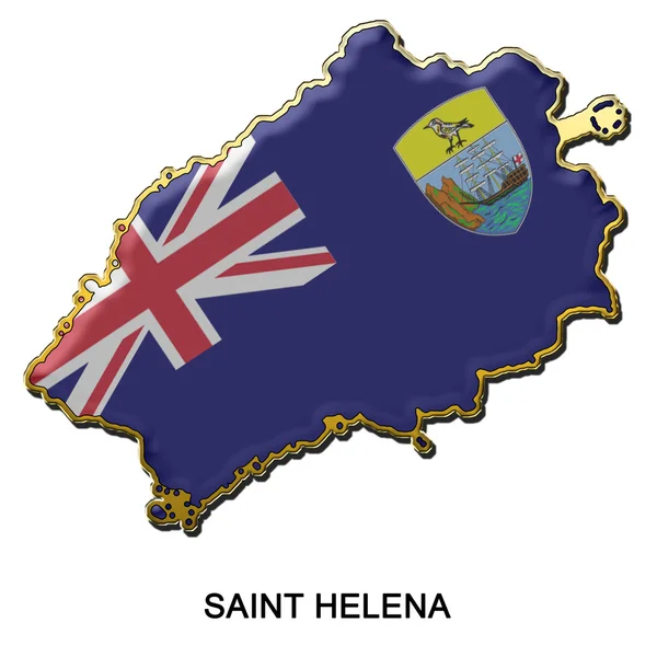 Odznaka pin metalu Wyspy Świętej Heleny — Zdjęcie stockowe