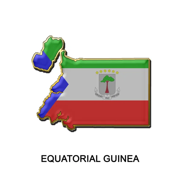 Insignia de pin de metal de Guinea Ecuatorial —  Fotos de Stock