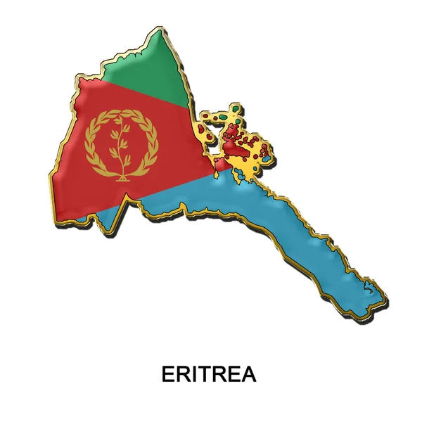 Металлический значок Эритреи — стоковое фото