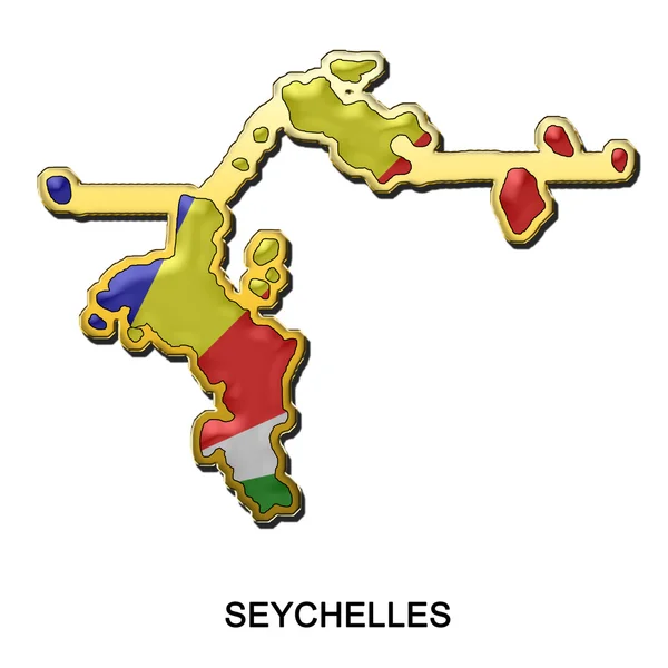 Seychelles metal pin badge — Stock Photo, Image