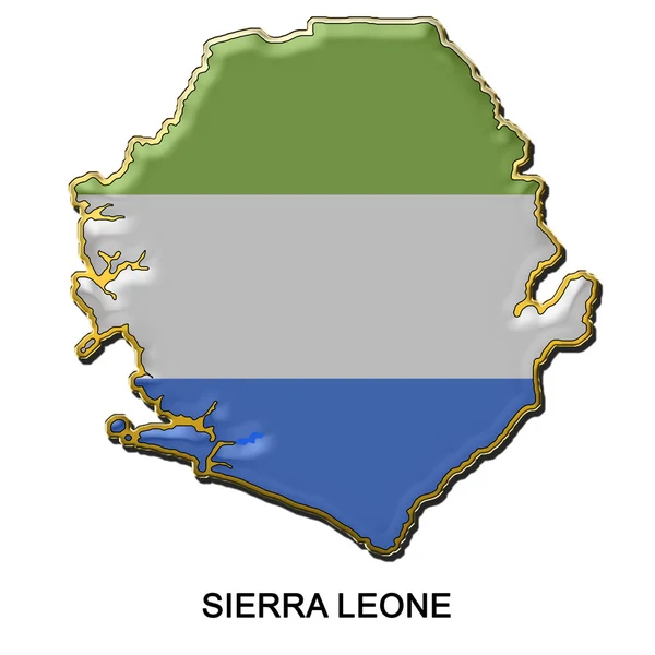 Sierra leone kovový čep odznak — Stock fotografie