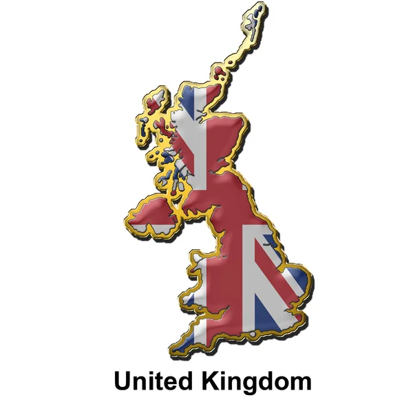 Insignia de metal del Reino Unido —  Fotos de Stock
