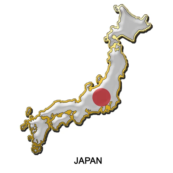 Emblema de pino de metal do Japão — Fotografia de Stock