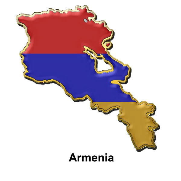 Emblema de pino de metal da Armênia — Fotografia de Stock