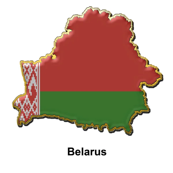 Valko-Venäjän metallipintainen merkki — kuvapankkivalokuva