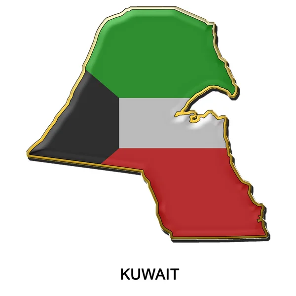 Koeweit metalen pin badge — Stockfoto