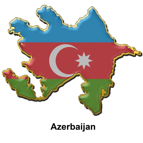 Азербайджанский металлический значок — стоковое фото