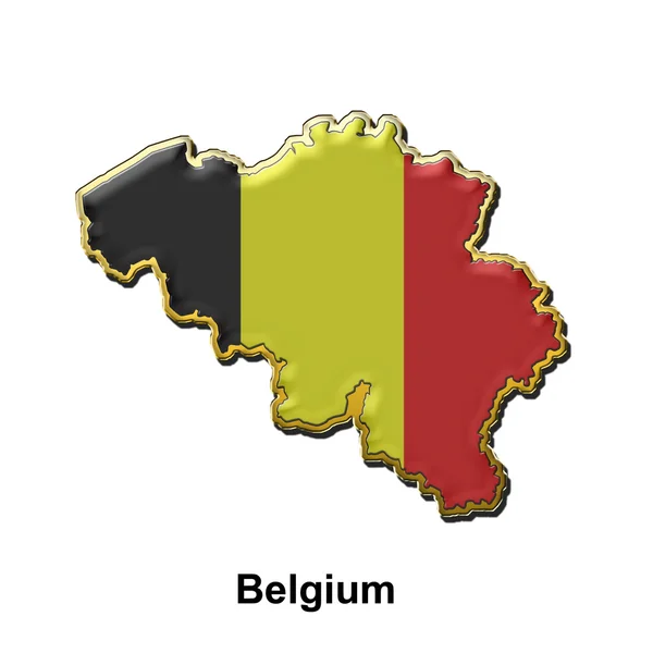 Belgio spilla metallica distintivo — Foto Stock