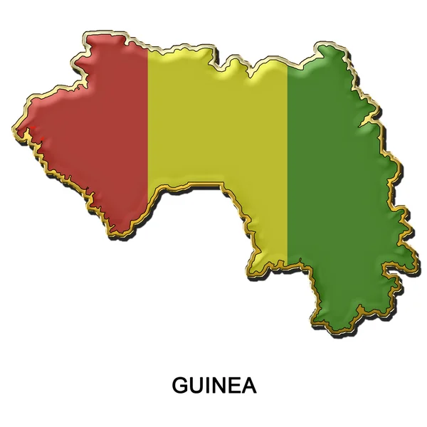 Badge goupille métal Guinée — Photo