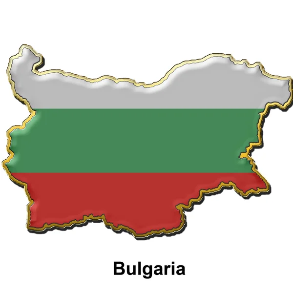 Бейдж металевий штир Болгарії — стокове фото