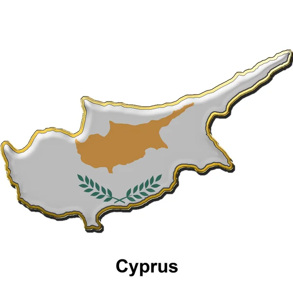 Insignia de metal Chipre — Foto de Stock