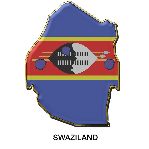 Insignia de perno de metal de Swazilandia —  Fotos de Stock