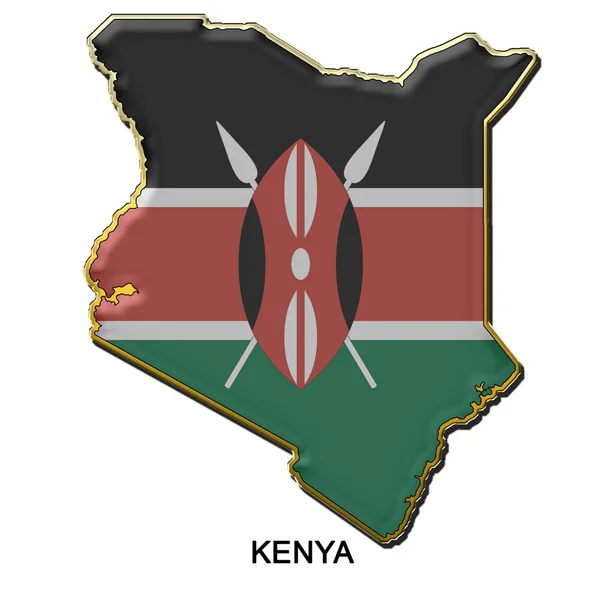 Keňa kovový čep odznak — Stock fotografie