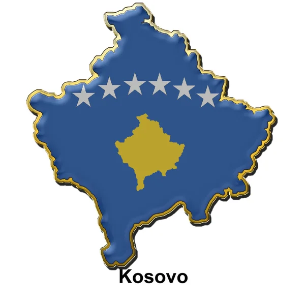 Distintivo perno in metallo Kosovo — Foto Stock