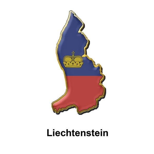 Insignia de perno de metal Liechtenstein —  Fotos de Stock