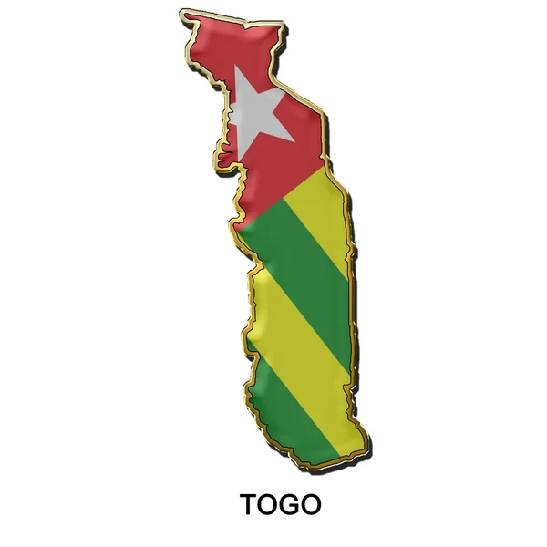 Togo kovový čep odznak — Stock fotografie