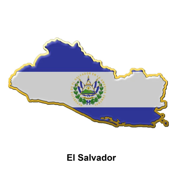 El salvador odznaka pin metalu — Zdjęcie stockowe