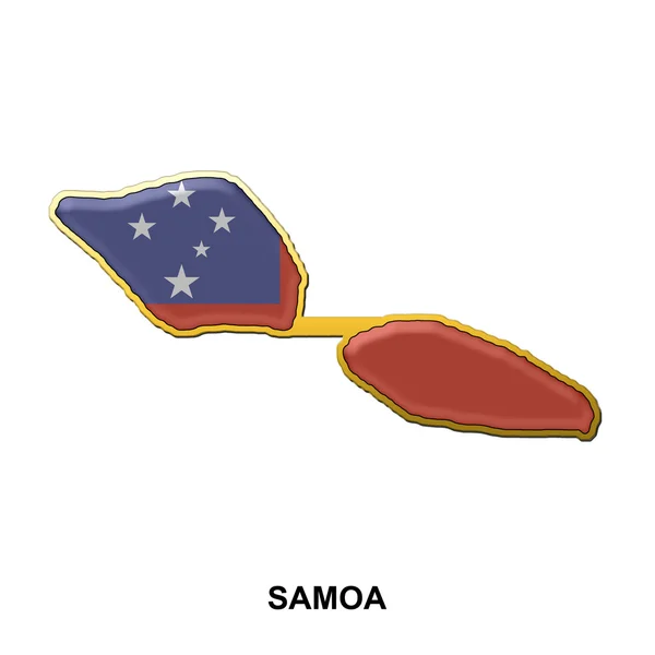 Samoa badge broche métallique — Photo
