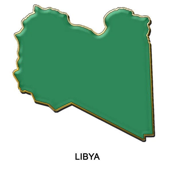 Lencana pin logam Libya — Stok Foto