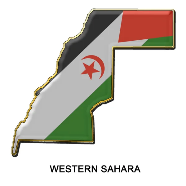 Distintivo perno in metallo Sahara occidentale — Foto Stock