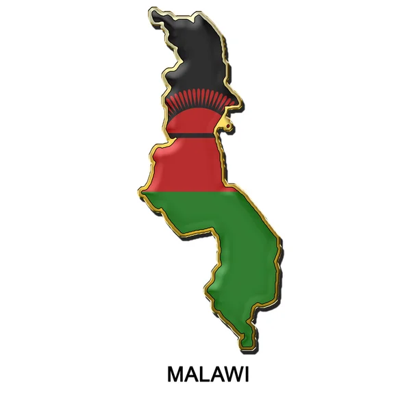 Odznaka pin metalu Malawi — Zdjęcie stockowe