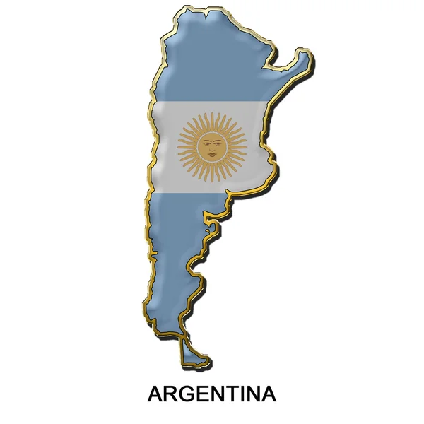 Argentina distintivo de pino de metal — Fotografia de Stock