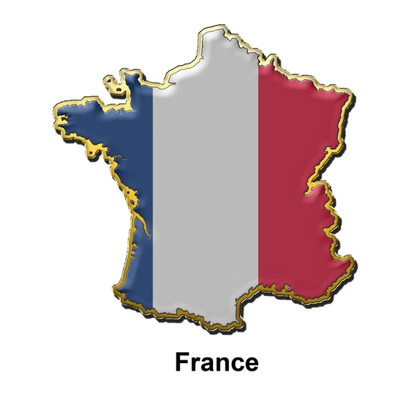 Franciaország fém kitűző jelvény — Stock Fotó
