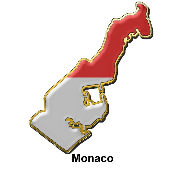 Monaco metal pin badge — Stock Photo, Image