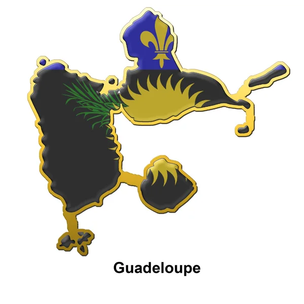 Guadeloupe metal pin badge — Stock Photo, Image