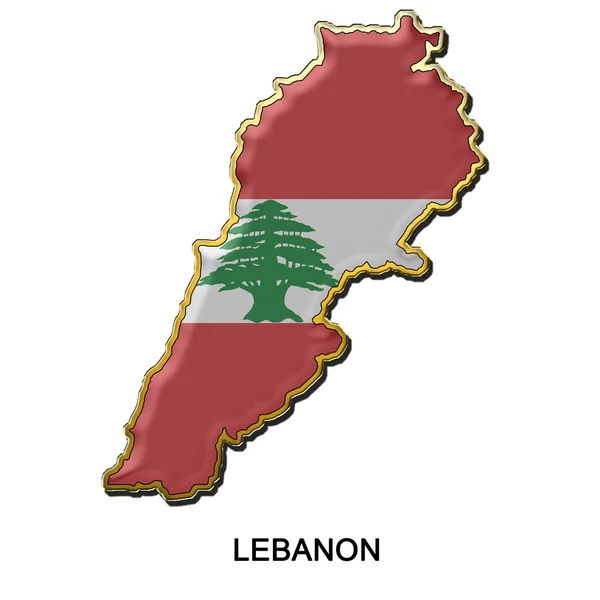 Placa de metal Líbano — Foto de Stock