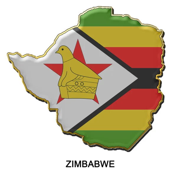 Ζιμπάμπουε σήμα μέταλλο καρφίτσα — Φωτογραφία Αρχείου