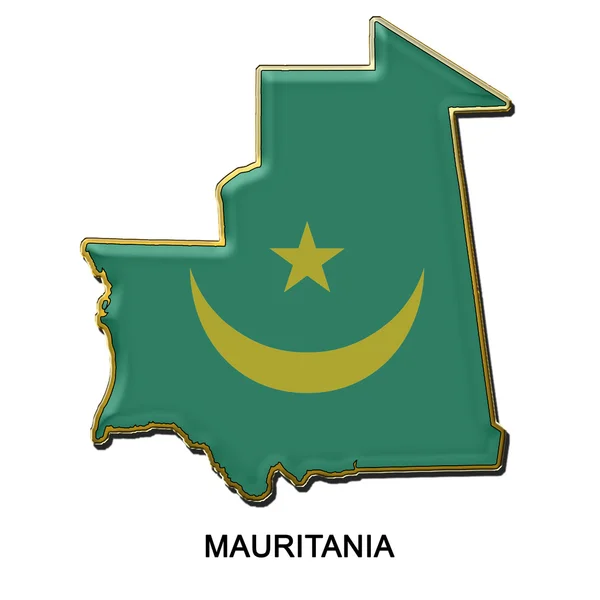 Металлический значок Мавритании — стоковое фото