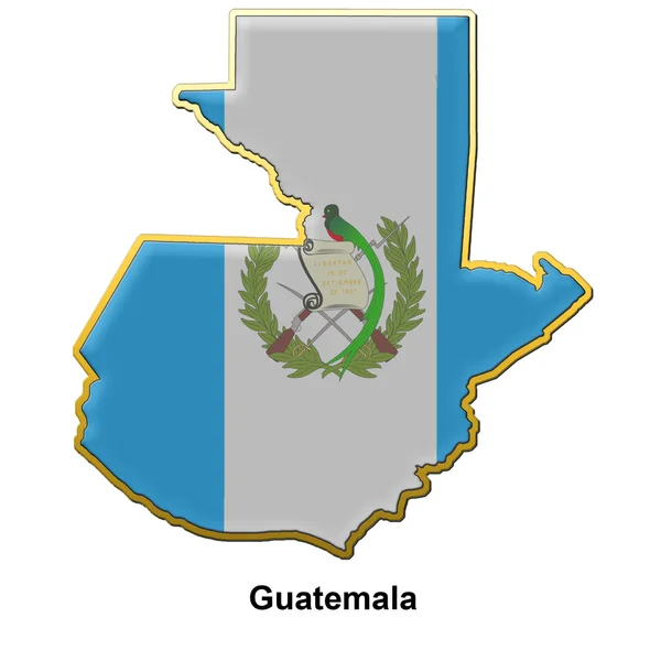 Odznaka pin metalu Gwatemali — Zdjęcie stockowe