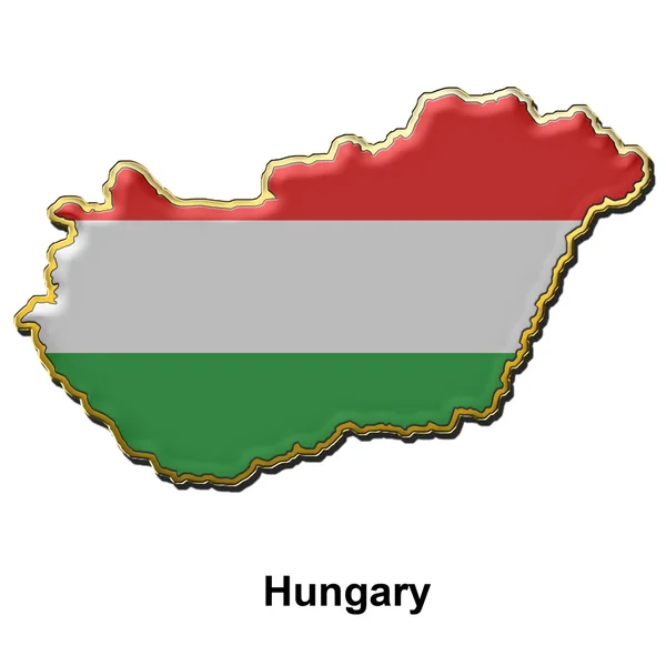 Odznaka pin metalu Węgry — Zdjęcie stockowe