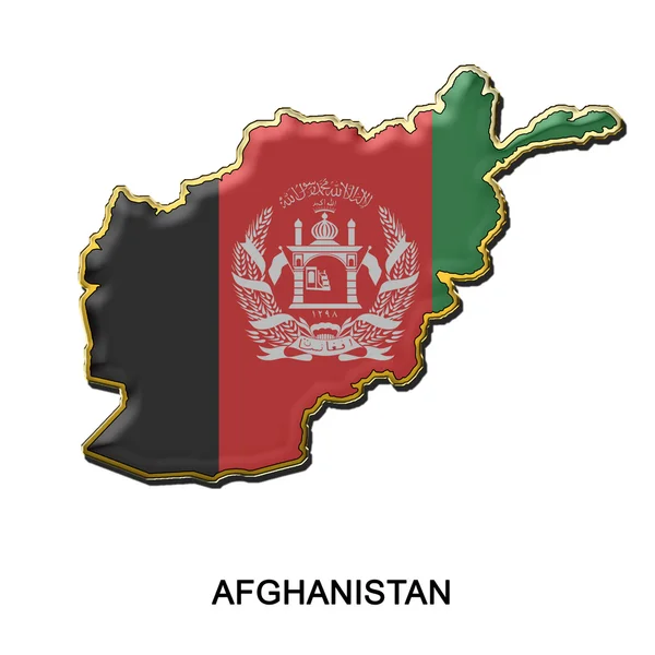 Emblema de pino de metal Afeganistão — Fotografia de Stock