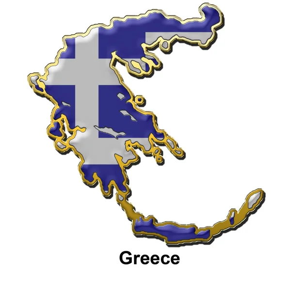 Greece metal pin badge — Stok fotoğraf